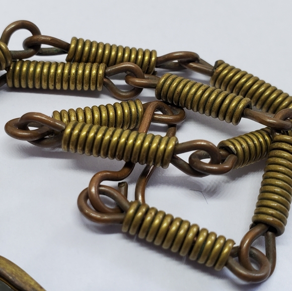 SOLD Vintage Mexican Copper Brass Aztec Necklace - Picture 3 of 7